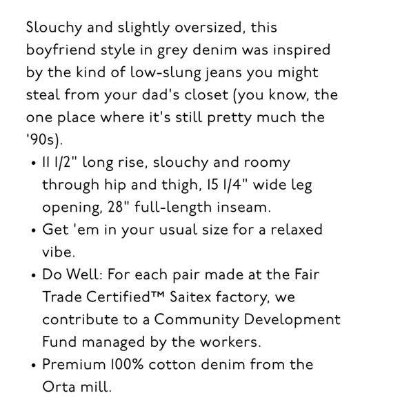 Madewell The Dadjean in Pale Grey - Picture 6 of 6